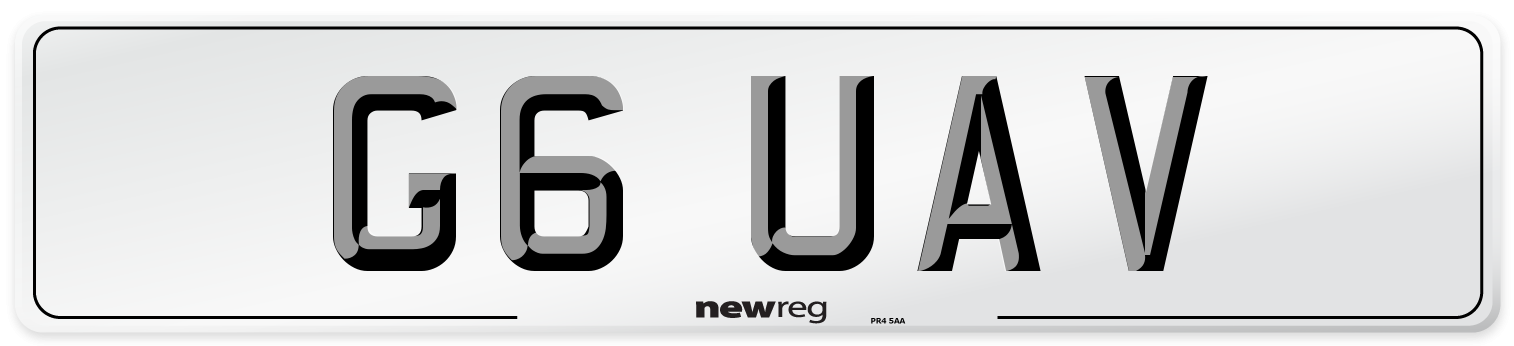 G6 UAV Number Plate from New Reg
